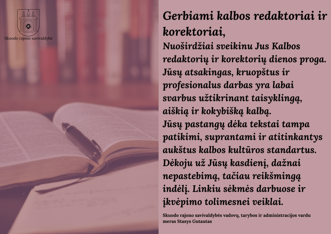 Featured image for article: Sveikinimai Kalbos redaktorių ir korektorių dienos proga!