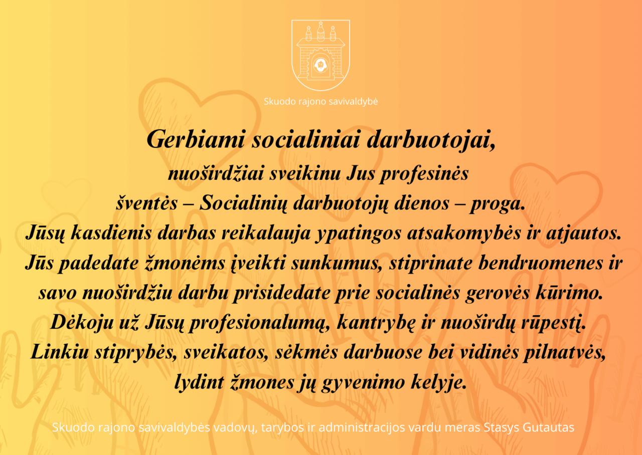 Šiandien minima Lietuvos socialinių darbuotojų diena!🧡