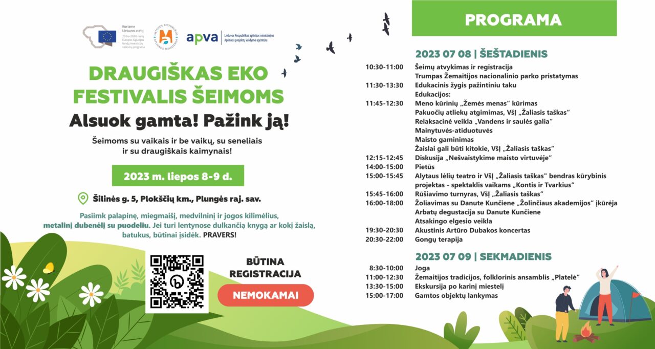 Kviečiame į draugišką EKO šeimai festivalį!