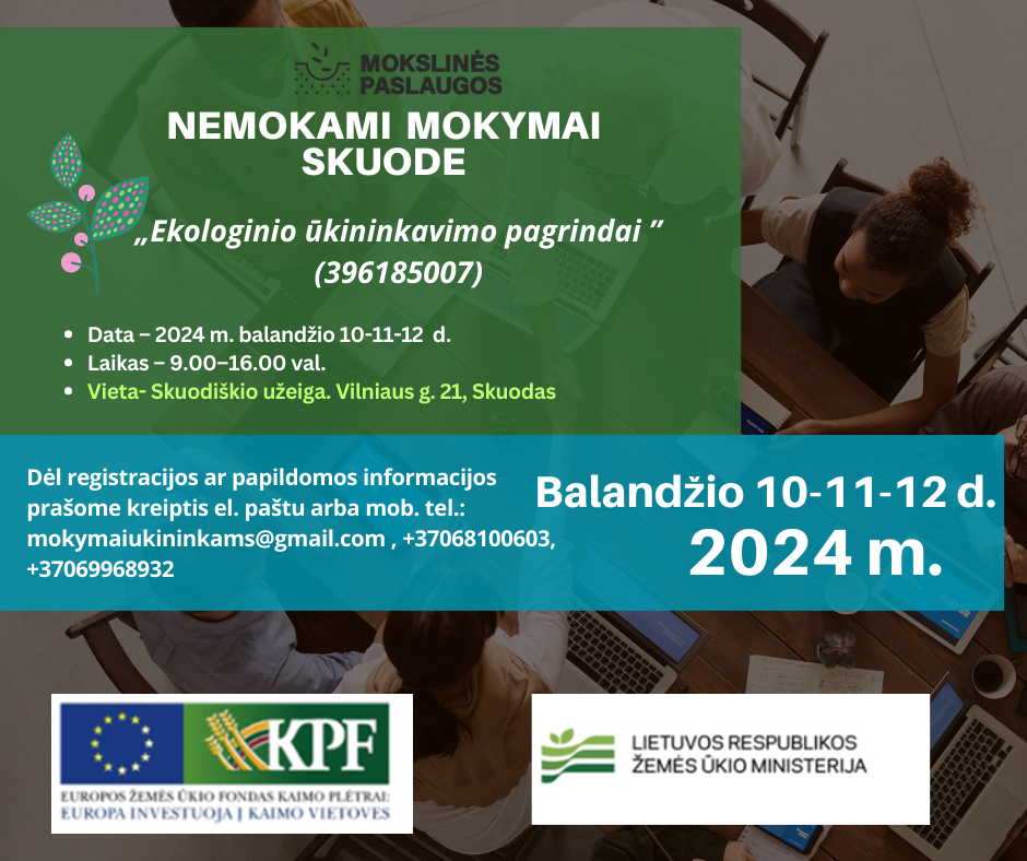 Kviečiame į nemokamus mokymus
