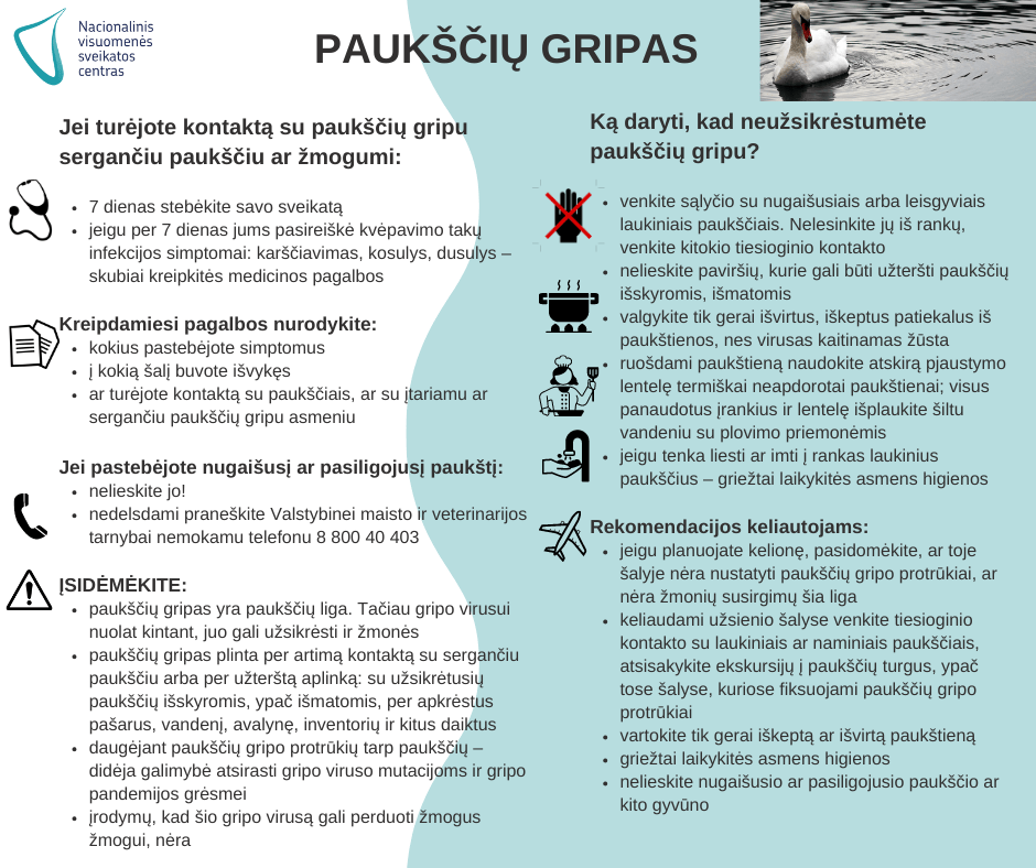 Paukščių gripui neleiskime plisti