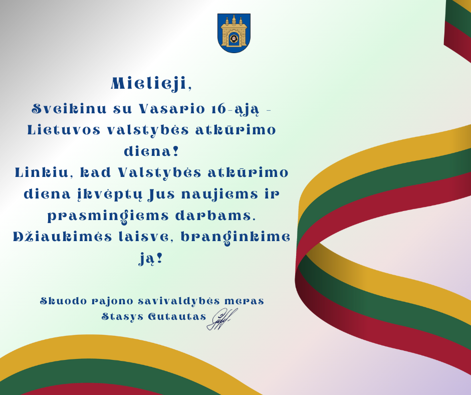 Sveikiname su Vasario 16-ąja!