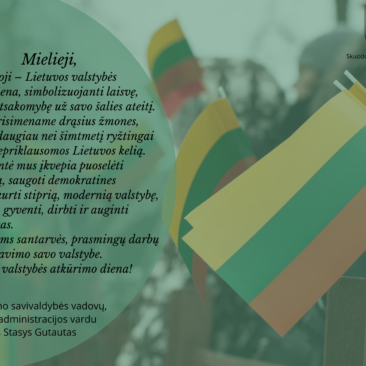 Featured image for article: Sveikiname su Lietuvos valstybės atkūrimo diena
