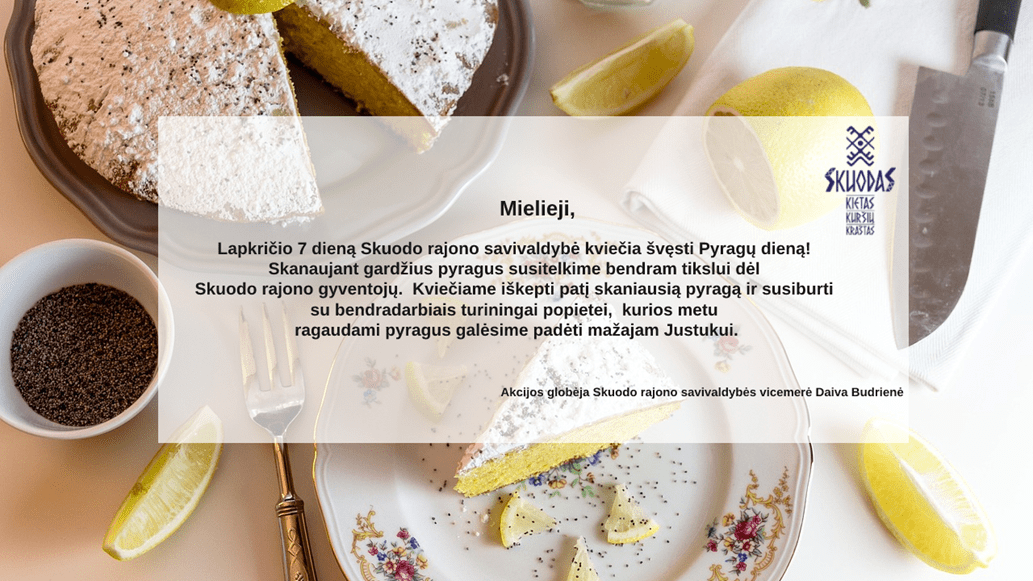 Kviečiame visus švęsti Pyragų dieną!
