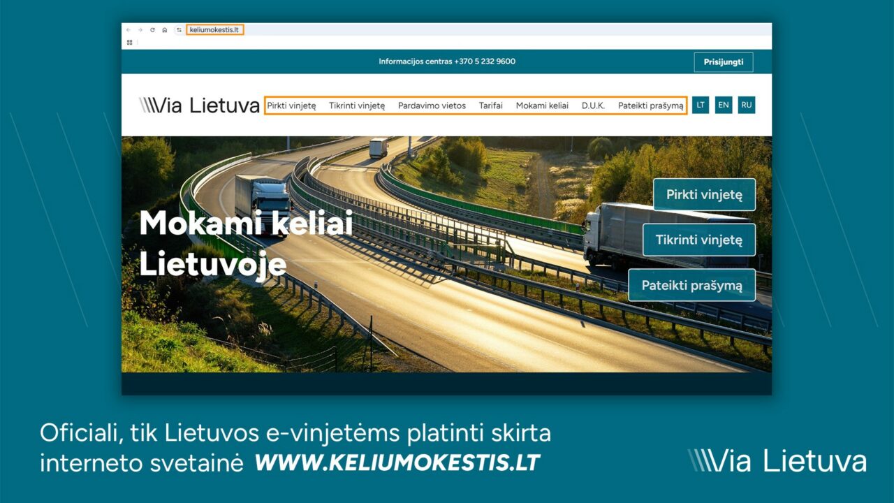 „Via Lietuva“ įspėja dėl sukčių platinamų elektroninių vinječių: kaip neįkliūti ir nepermokėti
